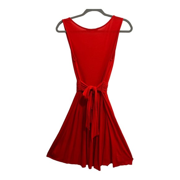Forever 21 Red Scoop Sleeveless Pleated Dress Size S - Picture 10 of 12